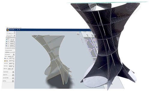 Twisting Table w dwg 500x312 Carbon fiber twisty table and drawing