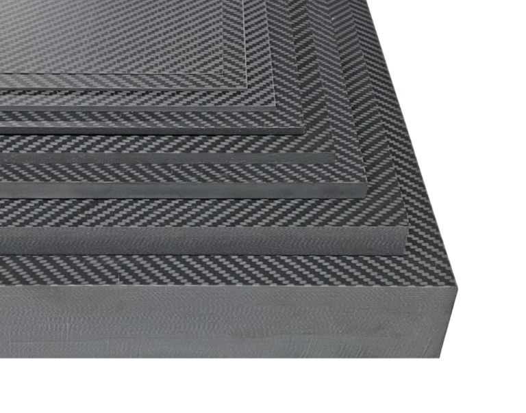 Carbon Fiber Sheet Twill Weave 1/16" Thick 12" x 12" Elevated